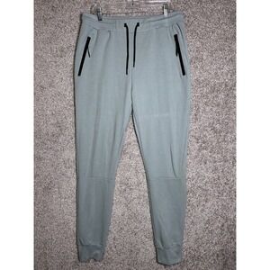 Maison Article Particle Tech Fleece Joggers Light Green Zip Pocket Mens Size L